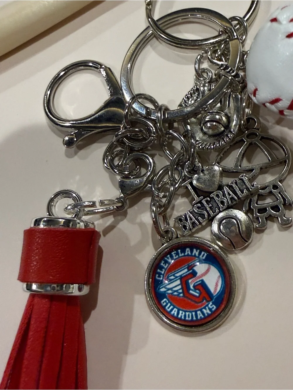 Cleveland Guardians Hanging Charm Keychain